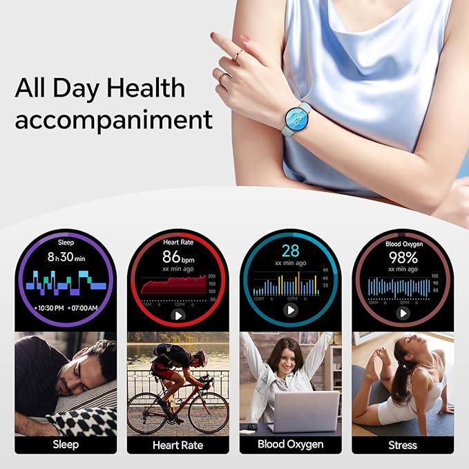 Smart Watches for Men Women,Smartwatch for iPhone/Samsung/Android,(Answer/Make Call),1.57" HD 43mm Fitness Tracker with Heart Rate/SpO2/Sleep Monitor,IP68 Waterproof,110+ Sport Mode,with 2 Bands