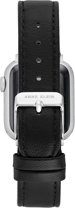 Anne Klein Leather Fashion Band for Apple Watch Secure, Adjustable, Apple Watch Band Replacement, Fits Most Wrists
