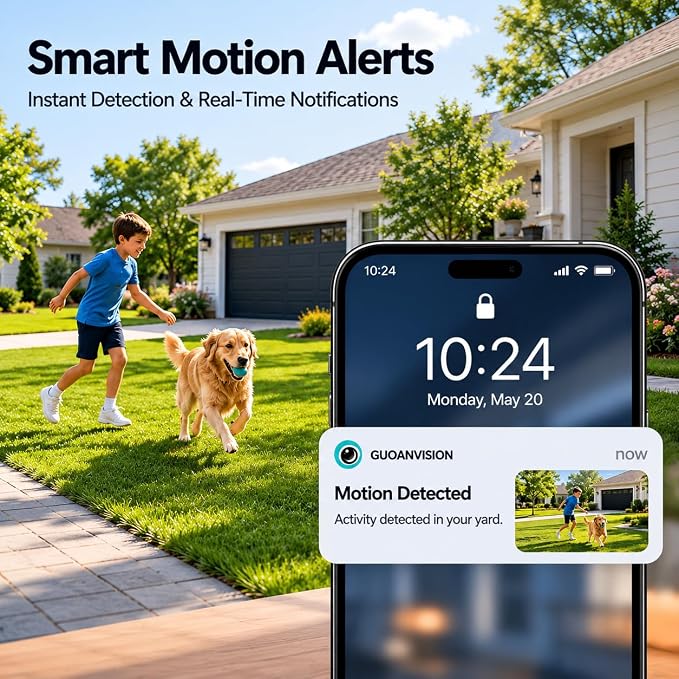 2K Cameras for Home Security, 5G/2.4G WiFi Indoor Outdoor Security Camera for Dog/Pet/Baby/Elderly, Plug-in, Color Night Vision, 4X Zoom, 2-Way Audio, IP66, SD/Cloud - 2Pack