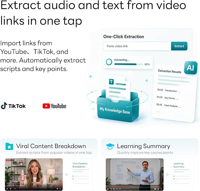 WaveNote TAG AI Voice Recorder – Speech-to-Text Transcription & Summary, 42-Hour Long Recording, Real-Time Translation, Ideal for Business Meetings, Lectures, Interviews, 40-Day Standby