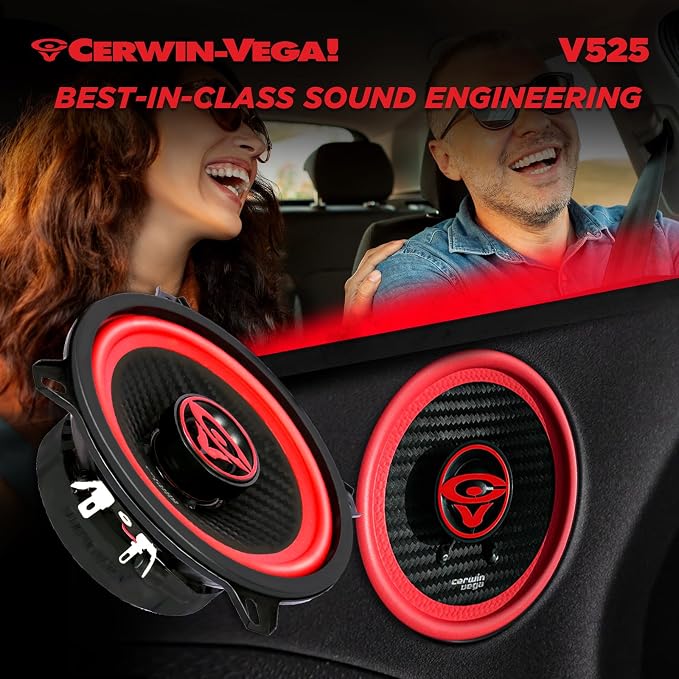 CERWIN-VEGA!V525 5.25" VEGA 2-Way 300 Watts 4 Ohm Coaxial Full Range Speakers(Pair)