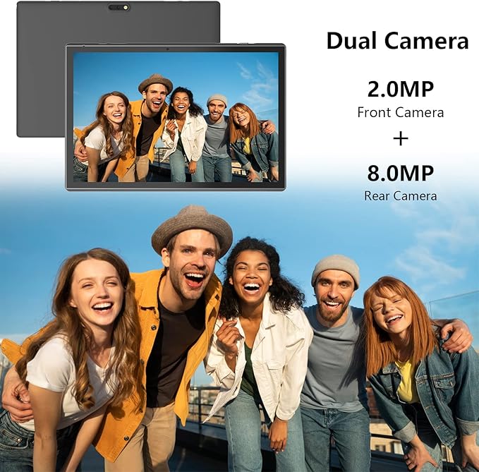 Android Tablet 10 Inch Tablet With Case Stylus Android 15 Tablets 8GB RAM 32GB ROM Support 1TB Expansion 6000mah Battery 10.1" IPS HD Touchscreen 2MP+8MP Dual Camera WIFI-6 Bluetooth5.0 Tablets