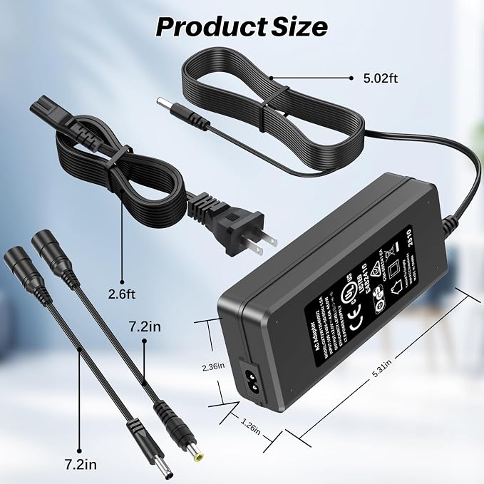 12V Adapter Charger for Verizon Internet Gateway Router WiFi Box ARC-XCI55AX LTE 5G NR Home Delta ADH-42BW B ADH42BWB, for Lucent Trans 1A105-1235 12V 4A 48W UL Power Cord Supply Charger