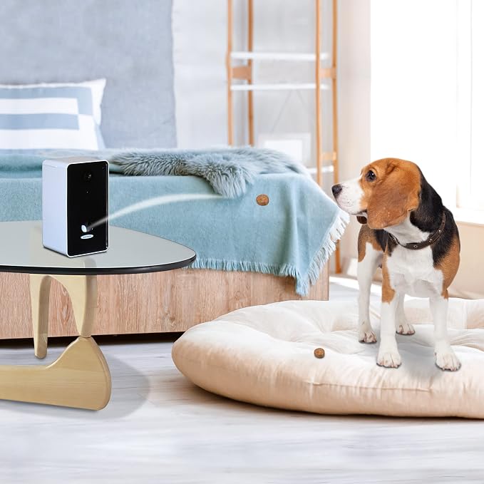 Lentek Automatic Pet Treats Feeder - Auto Treat Feeding Dispenser For Cat & Dogs With HD Camera, Alimentador, Programmable, Wifi, Smart Phone Control, Electronic, Automatico De Sensor, 10 Oz Capacity