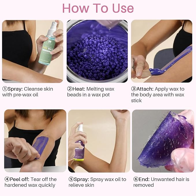 BLITZWAX Brazilian and Bikini Waxing Kit for Women, Hard Wax Warmer for Face, Legs, and Body, At Home Hair Removal Kit, Beginner Friendly, Quick Heating, Frost Reverb Digital Wax Pot