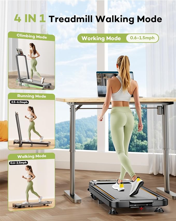 Walking Pad with 8% Incline Walking Treadmill Pad with APP