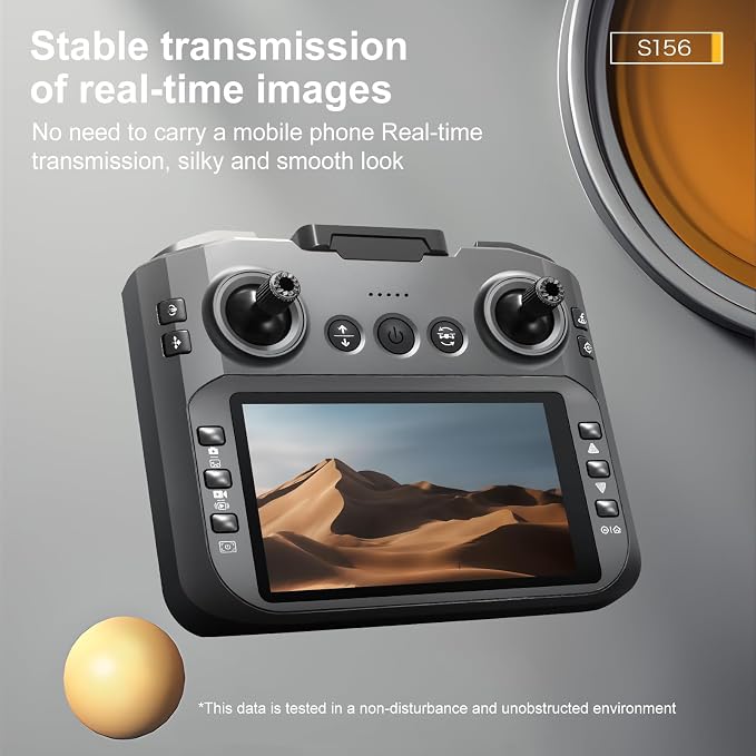 RC Drone with HD Dual Camera for Adults, FPV Drones with HD Screen on Controller, Brushless Motor Optical Flow Positioning Headless Mode Gesture Photo Remote Control Quadcopter, Beginner-Friendly Aerial Photography Drones with 2 Batteries & Night Light...