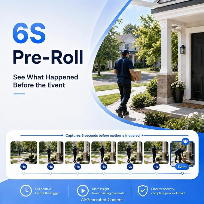 SOIADV 2.5K Window Camera Wireless,No-Drill Install,2.4GHz & 5GHz WiFi Indoor Cameras for Home Security,AI Human Detection, 6s Pre-Roll, Battery Powered,4MP Color Night Vision,SD/Cloud