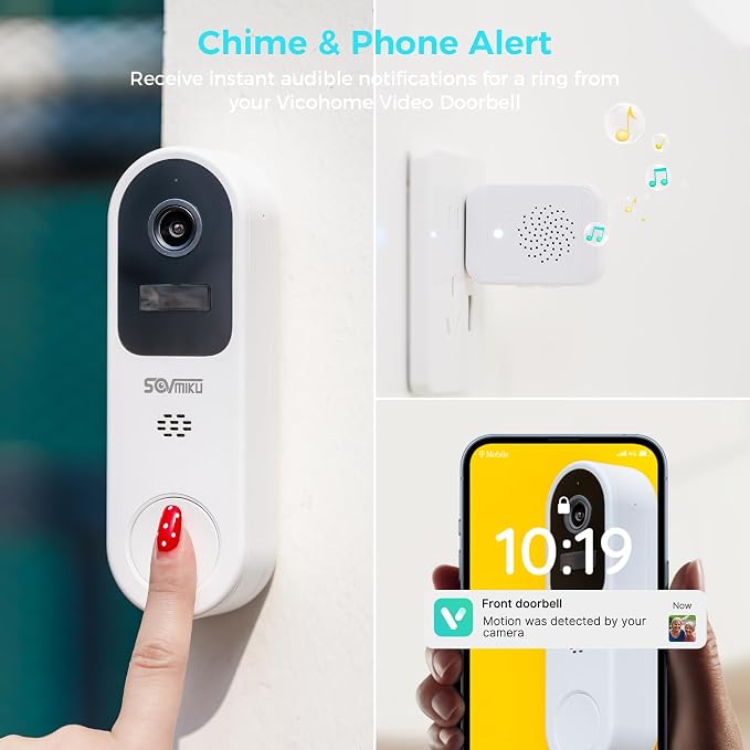 Vicohome Best 2K Solar Camera and AI Tracking Security Camera for Home,No NVR Needed,Battery Powered,Easy to Setup,Motion Detection,Two Way Audio,Color Night Vision,SD Slot, 180 Days Care Plan