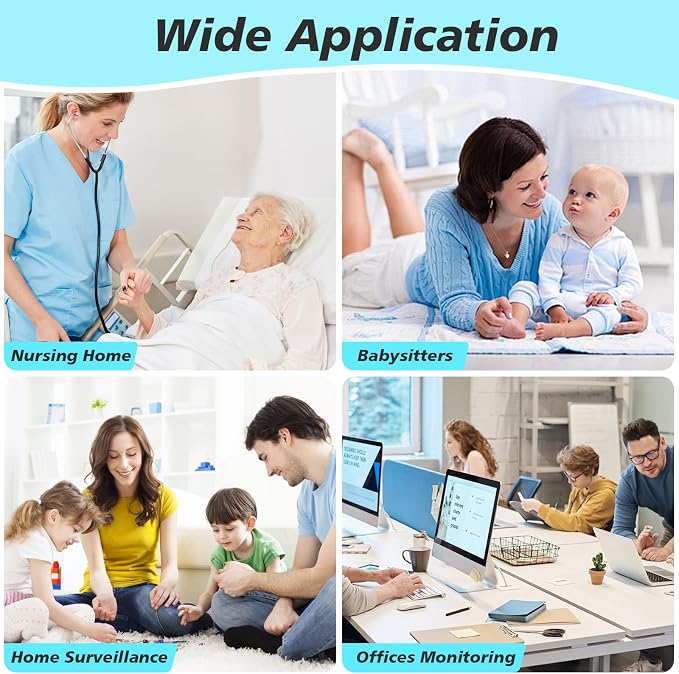 Digital Clock Style Indoor WiFi Camera 1080P HD - Night Vision, Visible Desk Placement for Baby Pet Elderly Monitoring