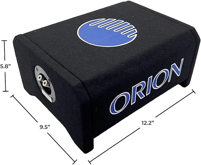 ORION Cobalt CDF8 8” Passive Down-Firing Subwoofer Enclosure – 200W RMS/800W Max, Slim Sealed Sub Box for Cars & Trucks, Low-Profile Air-Tight Bass Thin Enclosure, Shallow Mount