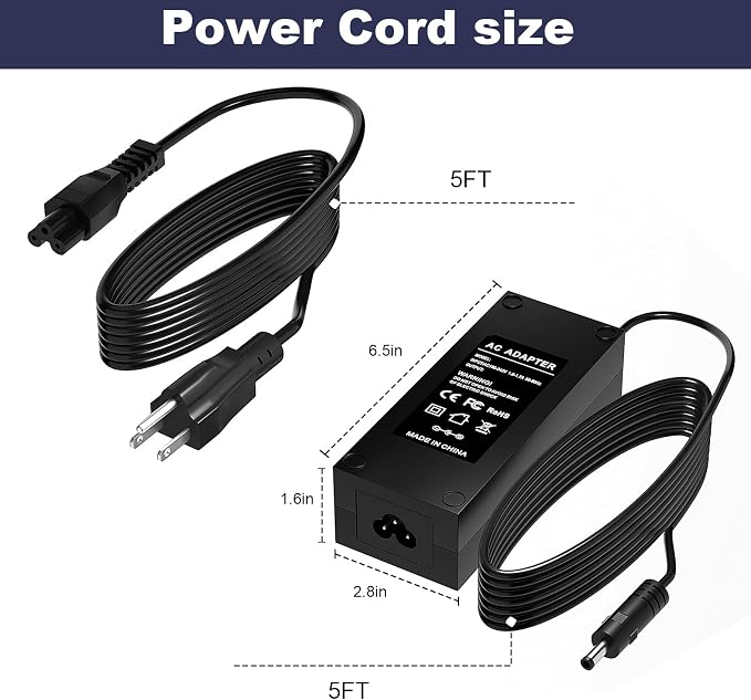 Power Cord for MYX Fitness Bike Compatible with MYX II 2 Plus MYX216A MYX215A 2AUR9-MYX216A Cycling Bike Power Adapter Charger