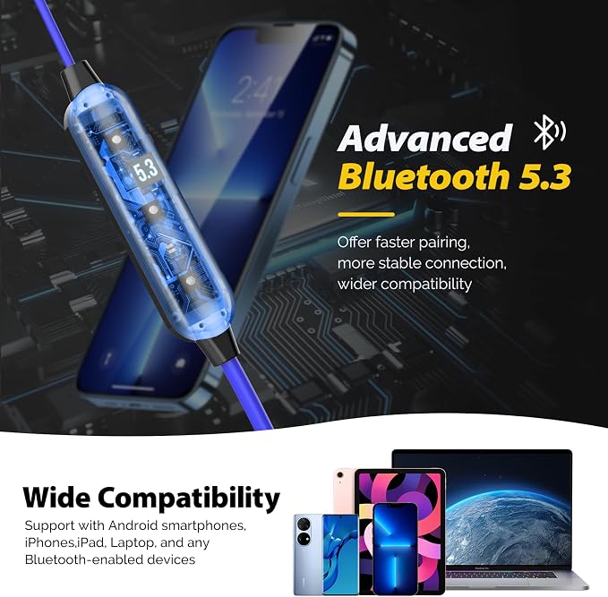 MIPEACE Bluetooth Work Earplugs Headphone,Wireless in-Ear Noise Isolating Earbuds,29dB Noise Reduction Headphone with Control,19+ Hours Battery for Lawn Mowing Safety Industrial Construction(Black)