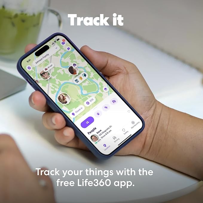 Tile by Life360 Mate Bluetooth Tracker, Keys Finder and Item Locator for Keys, Bags and More. Phone Finder. Both iOS and Android Compatible. 1-Pack (Black)