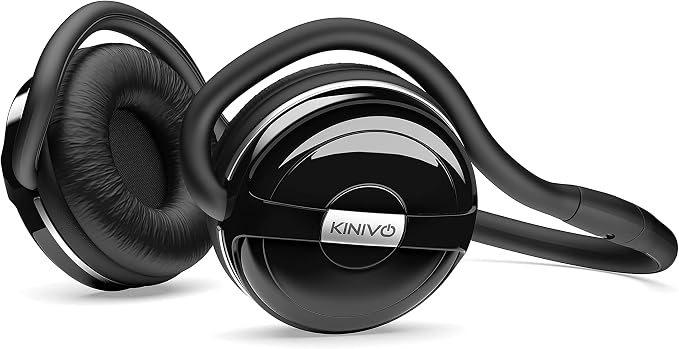 Kinivo BTH240 Bluetooth Headphones On-Ear, Wireless Music, Calling, Mic | Sports Running Headphones (Hands-Free Calling, Built-in Mic, Foldable, Travel Bag) Bluetooth Headset for running gym workout