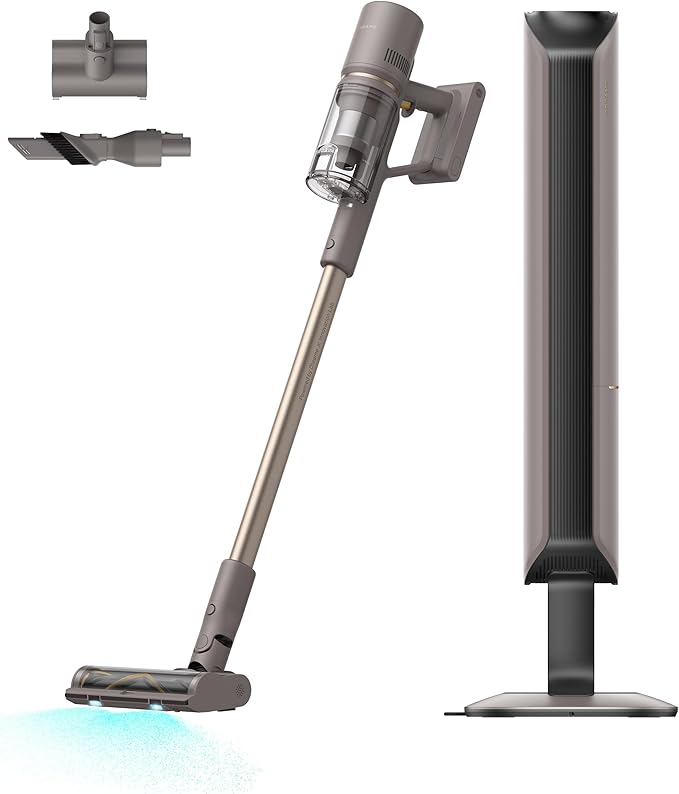 DREAME Z10 Station T Cordless Vacuum with Auto-Empty Base, 2.5L Dust Collection, 65-Min Runtime, Powerful Stick Vac for Carpet Hardwood Tile & Pet Hair – Lightweight