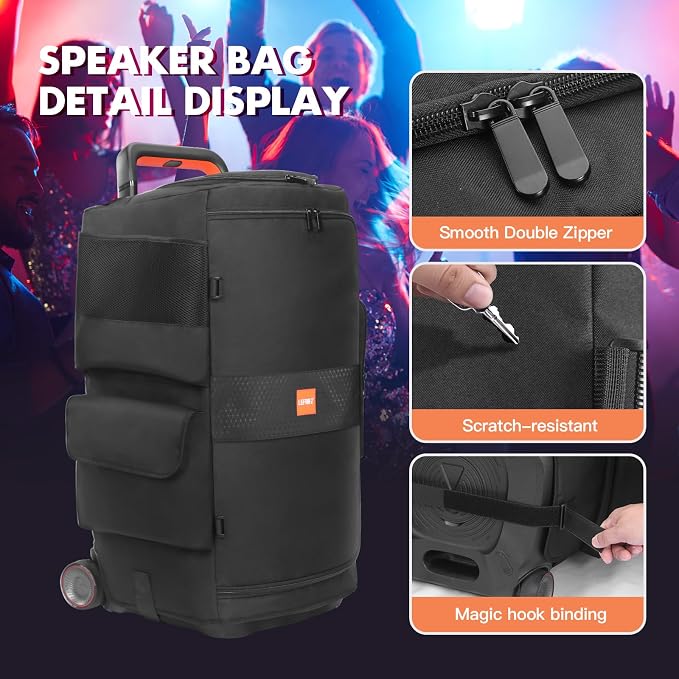 LEFOR·Z Speaker Case Compatible with JBL PartyBox 520,Bottomless Speaker Dust Cover Storage Bag Fits for JBL PartyBox 520 for Outdoor Travel,Portable Cover Only(Without Wheels and Pull Rod)
