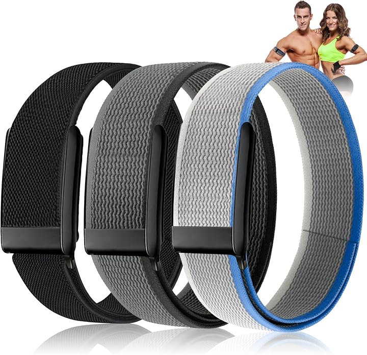 3 Packs Stretchy Bicep Straps Compatible with Whoop 5.0/4.0/3.0 Bands, Sport Nylon Adjustable Replacement Arm/Ankle Band for Whoop 5.0 MG/One/Peak/Life Durable Breathable Wearable Health Fitness Activity Tracker