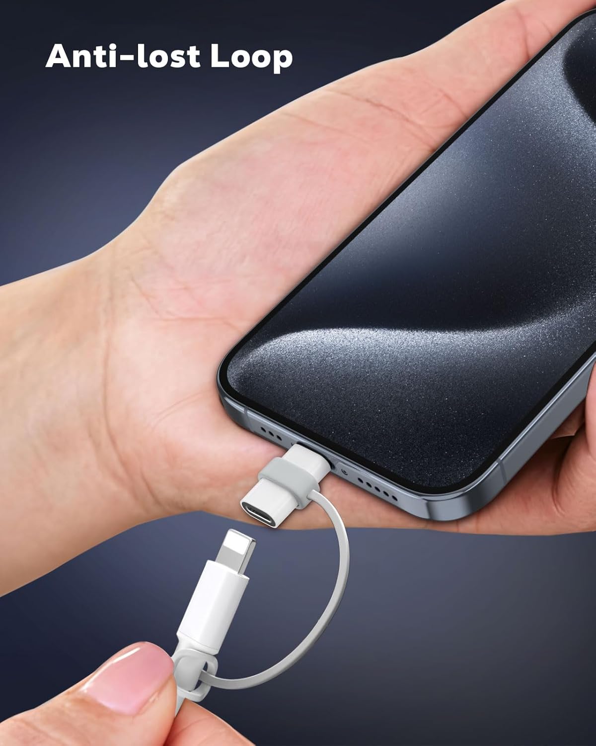 MoKo Lightning to USB C Adapter 2Pack, NOT for Earbuds/Headphones/OTG, USB-C to Lightning Adapter for iPhone 15/16 Pro/16 Pro Max/Plus,Galaxy S24,iPad, ONLY for Charging/Data Sync, White