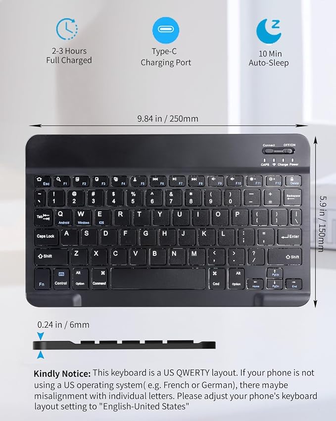 Desk Stand and Bluetooth Keyboard Combo for Samsung Galaxy Z Fold 7/6/5/Z Trifold, 4 in 1 Set Include Mouse Pen, Adjustable Foldable Tablet Stand Holder Fits for Motorola Razr Fold 2026