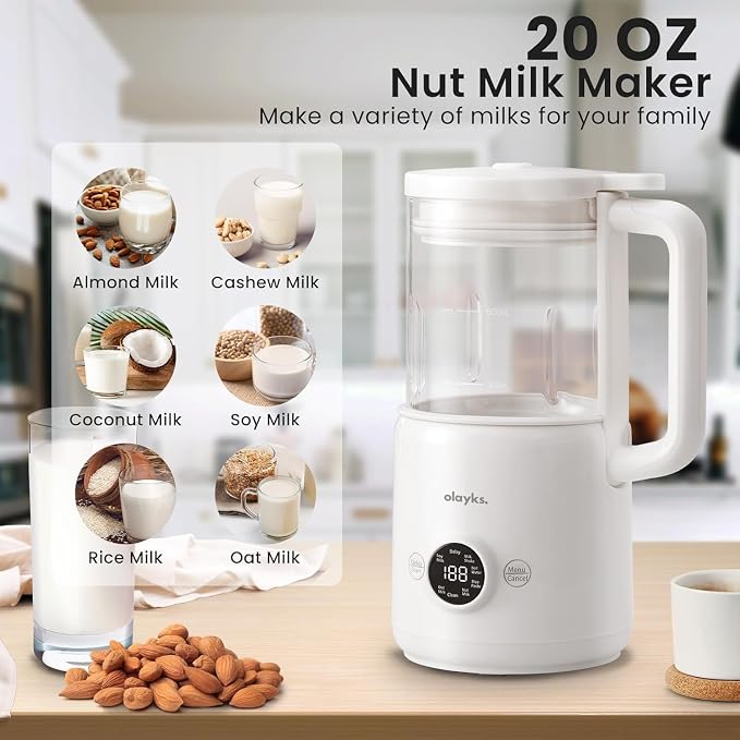 olayks. Automatic Nut Milk Maker, 20 Oz Soy Milk Maker Machine for Homemade & Product Image Travel Steamer for Clothes, Fashion Portable Handheld Garment Steamer, 15S Heat Up