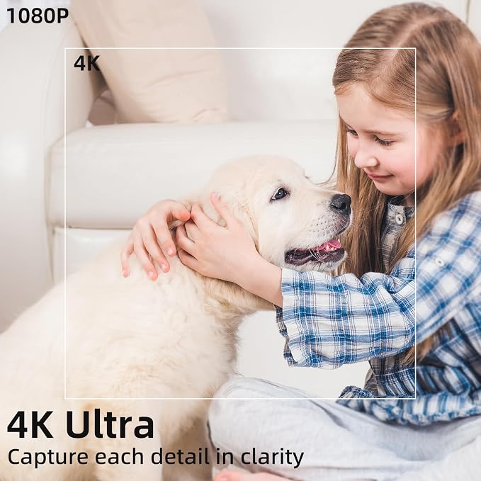 Hidden Camera Clock with Bluetooth Speaker 4K WiFi Indoor Camera for Home Security - Mini Nanny Cam with Night Vision, Motion Detection, Remote Live Stream