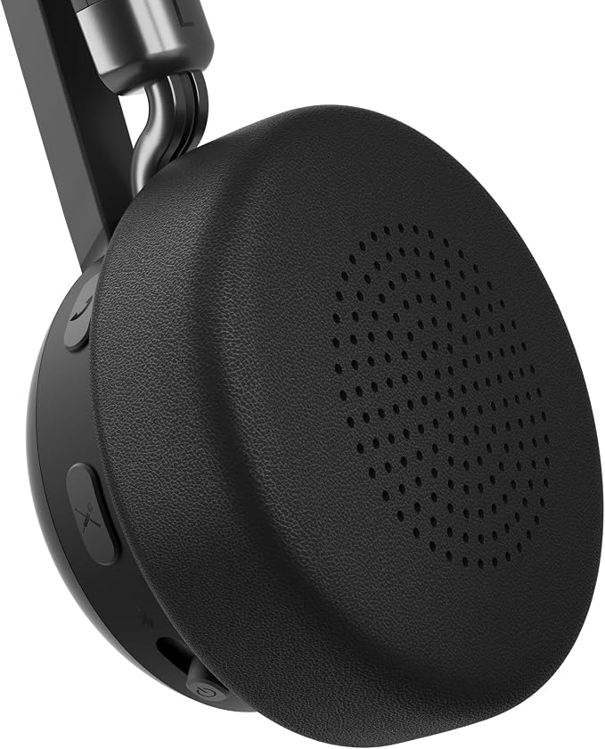 Lenovo Wireless VoIP Headset Teams Certified, Noise-Canceling Mic, Bluetooth 5.3 Multipoint, USB-A Receiver, 31-Hour Talk & 60-Hour Playback, Lightweight Over-Ear Design, Replaceable Earcups