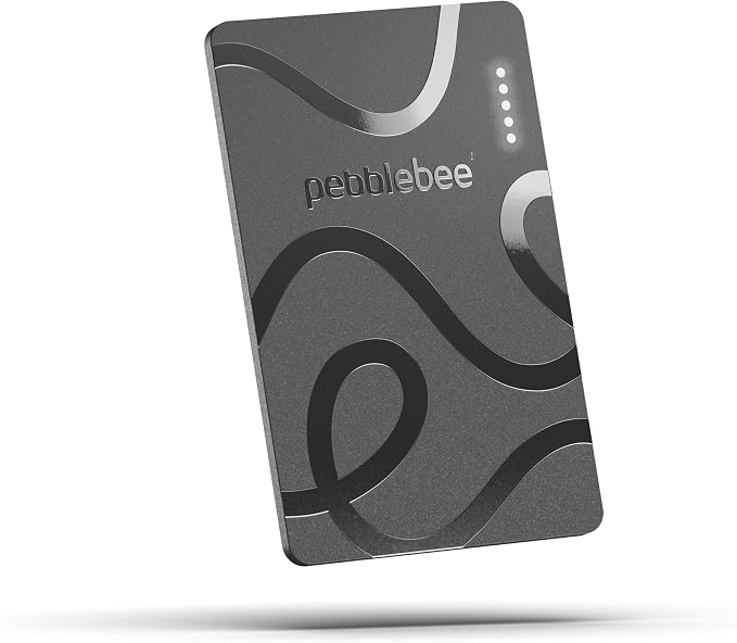 Pebblebee Card 5 | Rechargeable Bluetooth Wallet Tracker Card | Thin Eco-Friendly Alternative Tracking Card to Air Tag & Android Tracker | 18-Month Battery | Inbuilt Link Scan-to-Return & Phone Finder