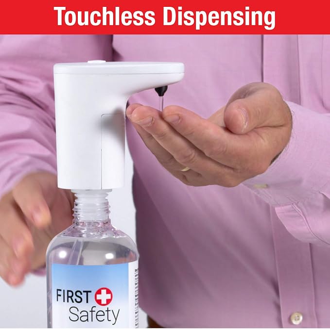 First Safety Touchless Pump for Liquid Hand Soap and Hand Sanitizer (Pack of 6)