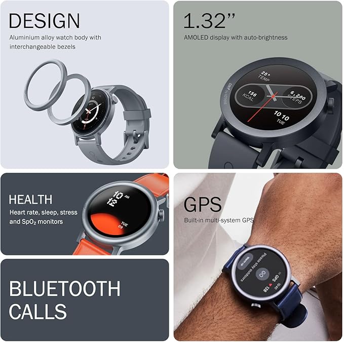 CMF Watch Pro 2 Smartwatch for Men Women, Fitness Tracker with Heart Rate, SPO₂ Monitoring,120 Sports Model, Bluetooth Calls with AI Noise Reduction, IP68 Waterproof with GPS for Android iOS Ash Grey