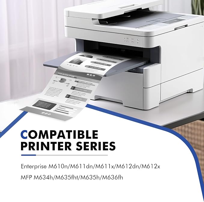 147A Black Toner Cartridge Compatible for HP 147A M612 Toner Cartridge W1470A 147X W1470X for HP LaserJet Enterprise M610n M611dn M611x M612dn M612x MFP M634h M635fht M635h M636fh Printer Ink (1-Pack)