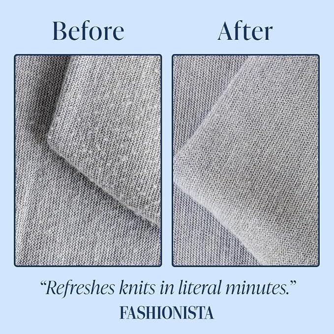 Nori Trim Fabric Shaver - Lint Remover for Clothes & Furniture Couch Pilling - Sweater Pill Remover - Clothes Shaver with 6 Precision Blades - Wireless and Rechargeable - Navy