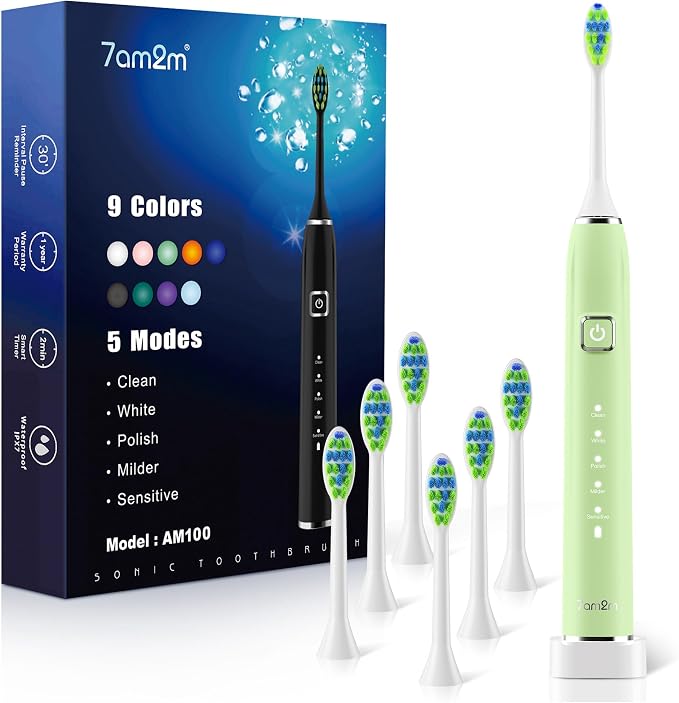 7AM2M Rechargeable Sonic Electric Toothbrush AM100 Pack