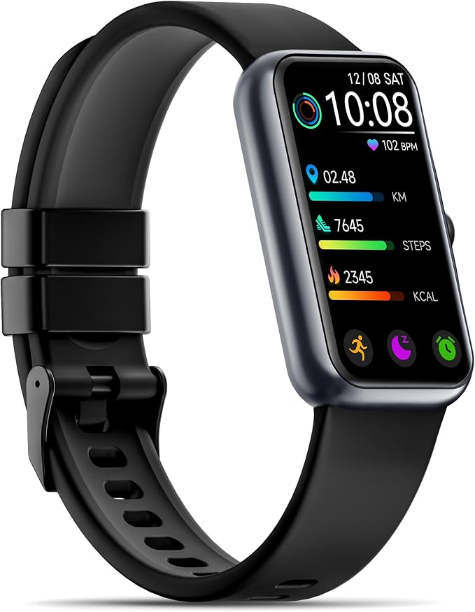 Fitness Tracker with 24/7 Continuous Heart Rate, Blood Oxy-gen Monitor, Smart Watch with Sleep Monitor, IP68 Waterproof Activity Tracker Step Counter for Women Men