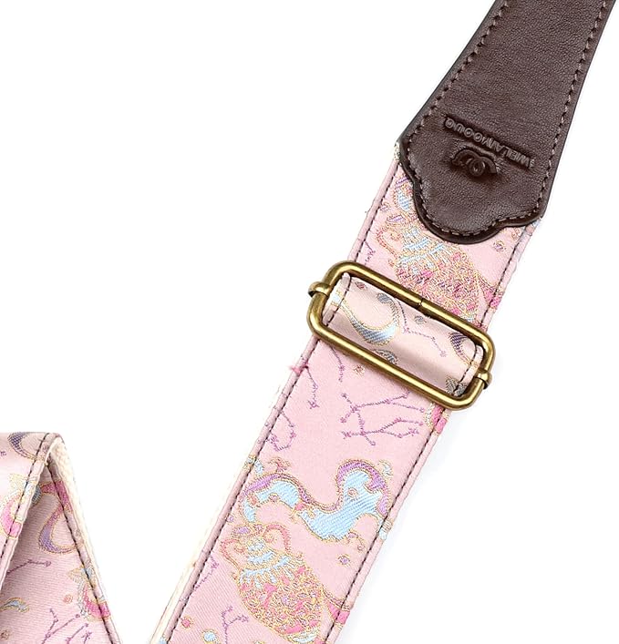 Guitar Strap, embroidery Jacquard Adjustable Guitar Straps for Acoustic/Bass/Electric Guitar, Includes Guitar Pick, Strap Button and Strap Lock, Constellation Gift (Aquarius)