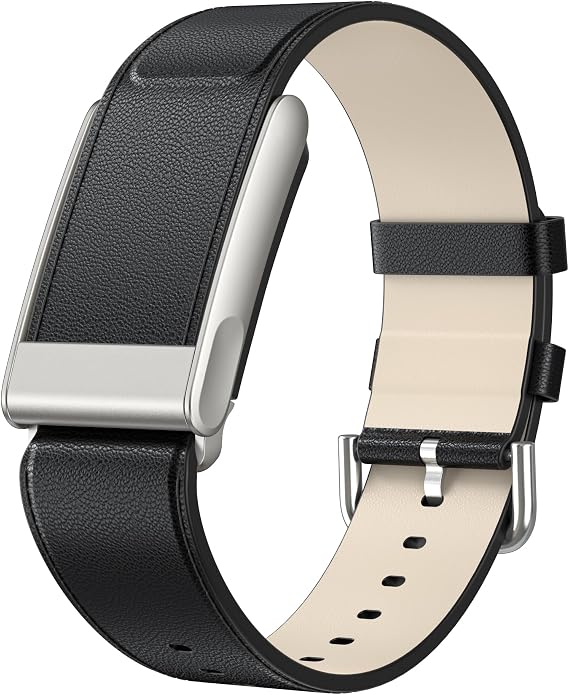 omee Leather Band Compatible with Whoop 5.0 Band Strap Men Women, Genuine Leather Rugged Durable Replacement Wristbands Straps for Whoop 5.0 Bands
