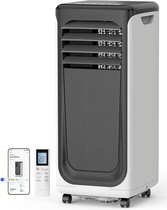 12000 BTU Portable Air Conditioner, 3-in-1 AC Unit with Cool/Dehumidify/Fan, Quiet Portable AC for Bedroom with Remote Control, Cools Up to 550 Sq.Ft, Window AC Unit Alternative with 360° Wheels