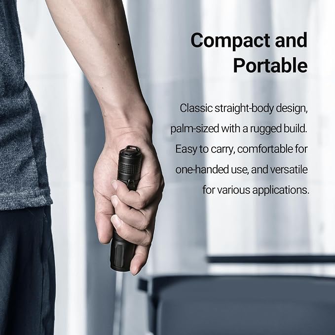 NEXTORCH E51D Rechargeable Flashlight High Lumen, 2100 Lumen Tactical Flashlight with 3 Mode & Strobe for Outdoor Hiking, Daily Overhaul, Camping, Proximity Finding, Urban Commuting, Emergency Defense