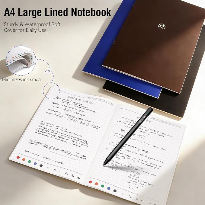 Yuan Smart Notebook with Smart Pen, Real time Sync Digitizing to Phone/Tablet, Smart Writing Cuaderno Digital for Students, Sketching, Note-Taking, Art & Meeting, Digital Paper Tablet, iOS & Android Compatible