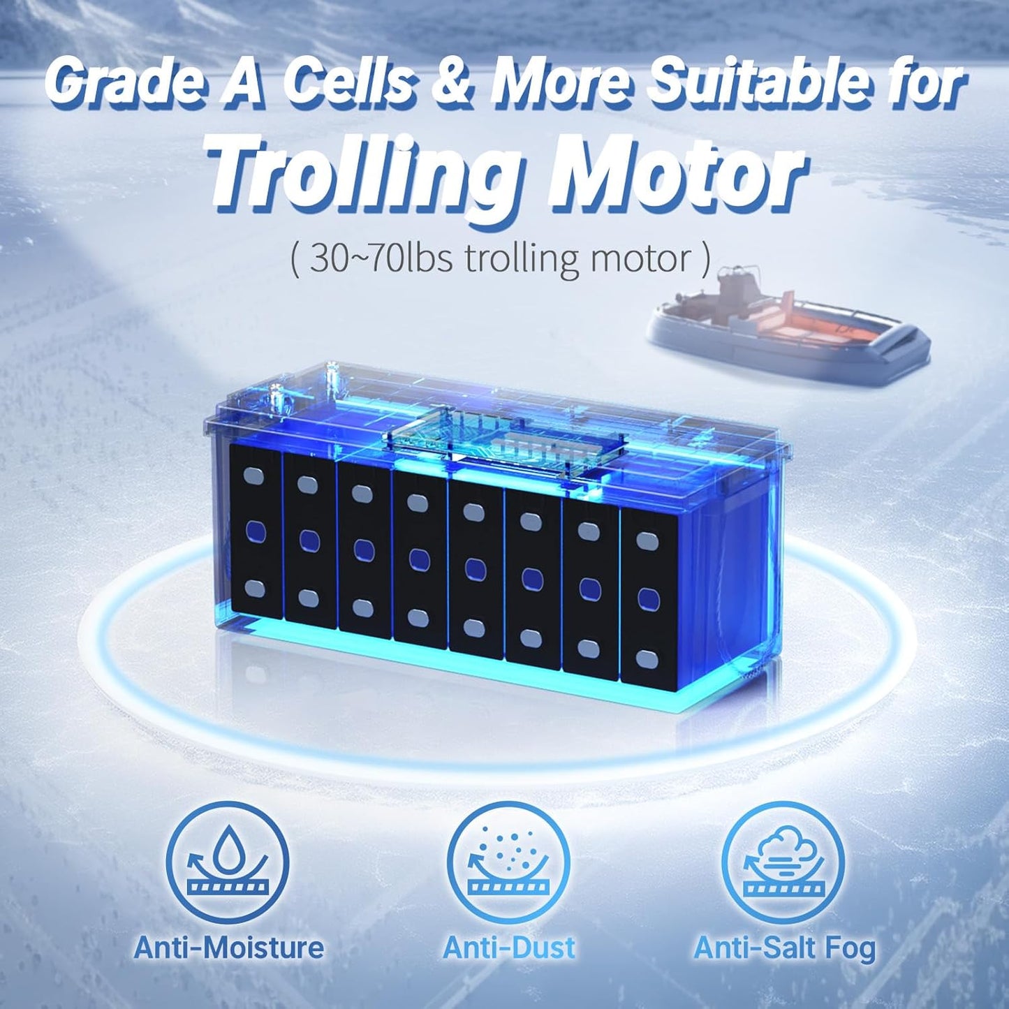 Redodo 12.8V 200AH Low Temp Cutoff LiFePO4 Battery with 100A BMS, Deep Cycle Rechargeable Lithium Battery 1280W 4000+ Cycles, Perfect for Trolling Motor, RV, Solar and Off Grid Applications