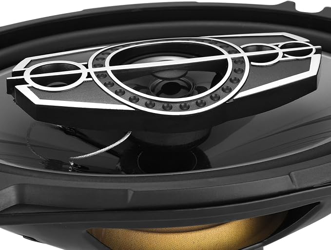 6 x 9 5-Way Car Coaxial Audio Speakers (Pair), 1000W Peak 4 Ohm Vehicle Coaxial Speaker W/PEI Dome Tweeters, Universal Car Stereo Speaker, Coaxial Tweeter Speaker Replacement