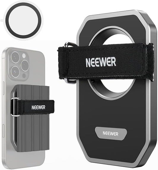 NEEWER Magnetic SSD Mount with Upgraded Touch Fastener, SSD Holder Compatible with MagSafe 16 Pro Max 15 Pro Max 16 Pro 15 Pro for ProRes Video Recording Samsung Lexar SanDisk SSD, PA040