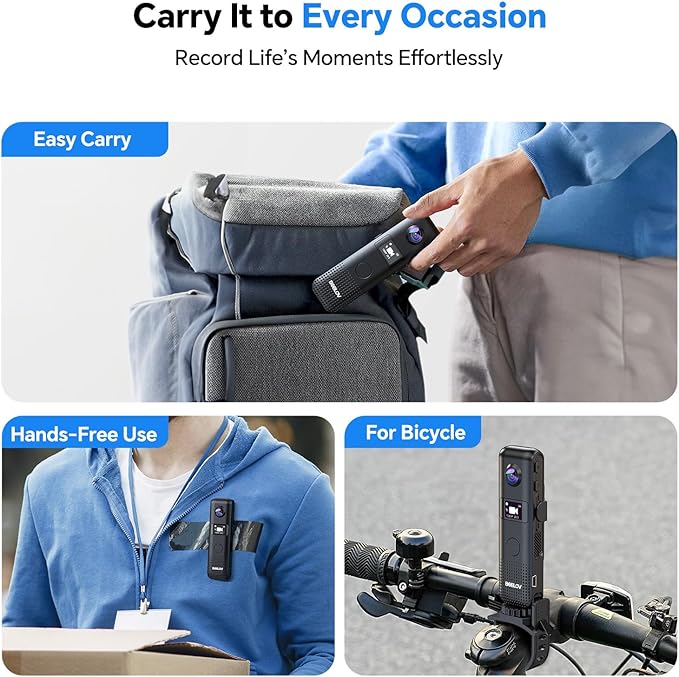 BOBLOV C18 128G WiFi Body Camera: One-Touch Recording and Small OLED Screen for User Friendly, 4Hours Recording, 1080P Wearable Cam with 1/4" Tripod Thread for Biking, Security, Personal Use