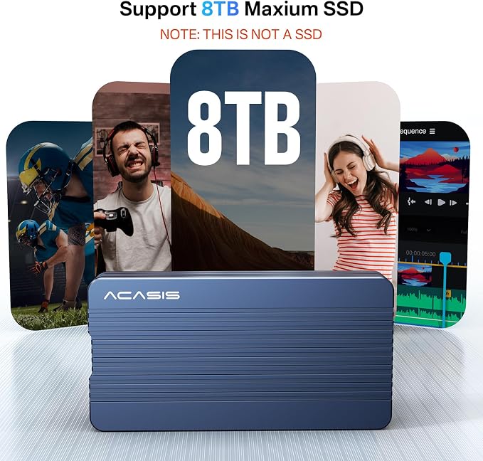 ACASIS 40Gbps M.2 NVMe SSD Enclosure, TBU 405 for M1 M2 Pro/Max, Compatible with 、USB4/USB3.2/3.1/3.0/2.0, M.2 Enclosure Support 2280/2260/2242/2230 (TBU405)