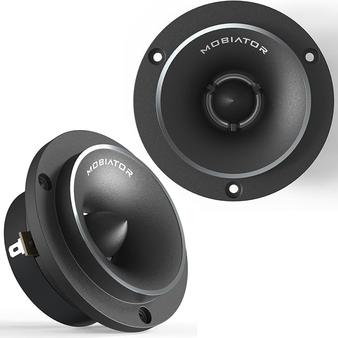 T200 3.75” High Compression Car Bullet Super Tweeters | Aluminum Diaphragm, 1” High Temperature Kapton Voice Coil, 400W Max, Built-in Crossover - Pro Car Audio Tweeter (Pair)