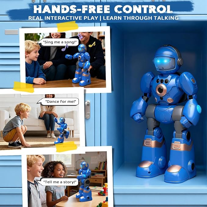 2-in-1 Robot Toy & Robot Dog for Kids 3-12, Interactive Remote Control Smart Robots with Voice, Touch & Follow, Programmable Dancing Singing Walking Features, Birthday for Boys & Girls
