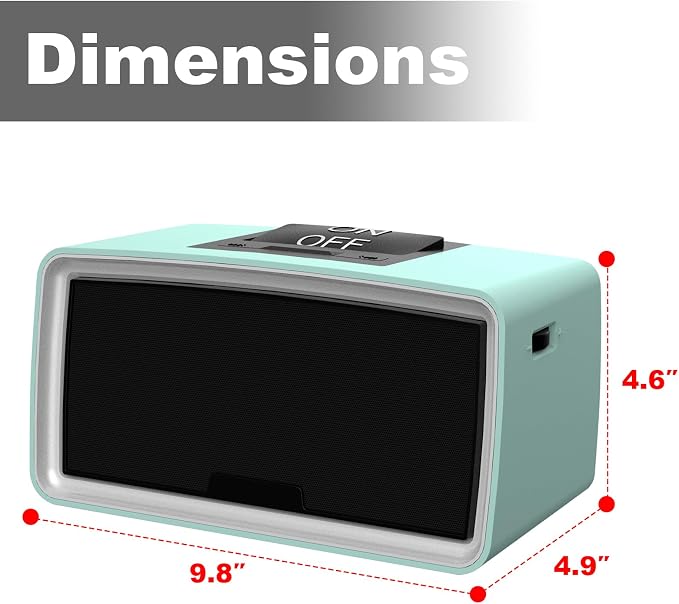Simple Music Player for Elderly, Easy Audiobook Player with 32GB TF Card & Card Reader for Dementia, Alzheimers, Visually Impaired, Low Vision Patients, Wired - Cyan