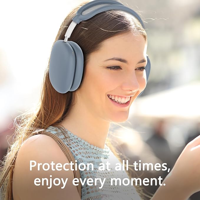 Silicone Case Cover for AirPods Max Headphones, Ear Pad Case Cover/Ear Cups Cover/Headband Cover for AirPods Max 2/1 (2026/2024/2020)(USB-C/Lightning), Accessories for Apple AirPods Max 2, Lavender