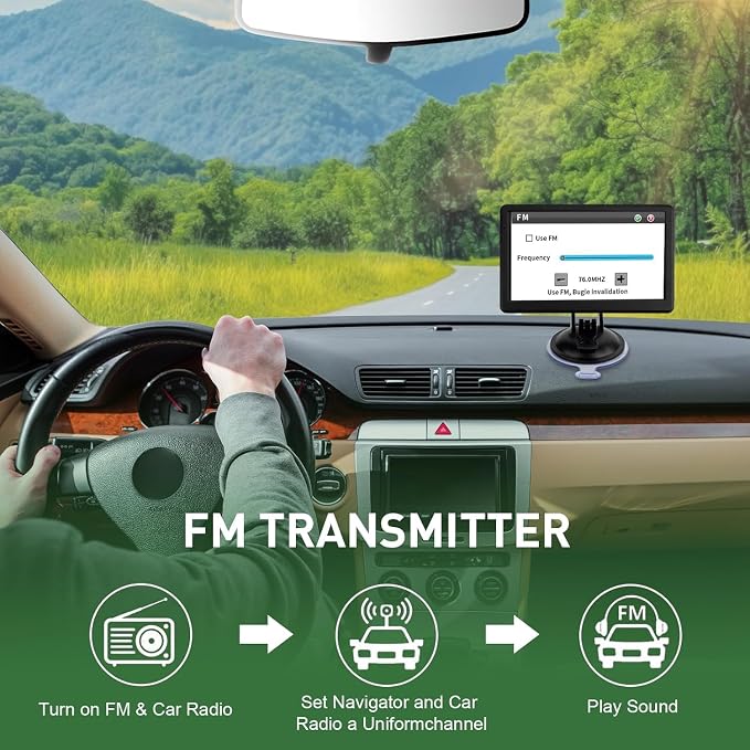 GPS Navigator for Car Truck RV - Navigation System, 2025 America/Canada/MX Maps Free Lifetime Update, Voice Guidance, Speed and Red Light Warning, 7 Inch Touchscreen Vehicle GPS para carros Trucker