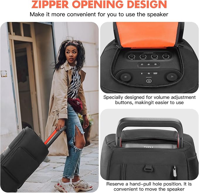 LEFOR·Z Speaker Case Compatible with JBL PartyBox 520,Bottomless Speaker Dust Cover Storage Bag Fits for JBL PartyBox 520 for Outdoor Travel,Portable Cover Only(Without Wheels and Pull Rod)